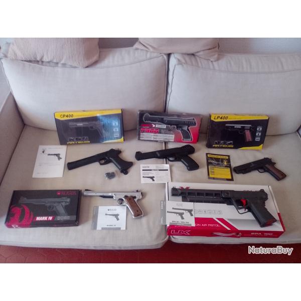 Gros lot de 5 pistolets air comprim�/co2