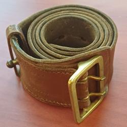 Authentique ceinturon militaire en cuir de type SAM BROWN BELT - WW1 WW2