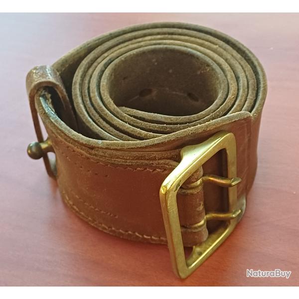 Authentique ceinturon militaire en cuir de type SAM BROWN BELT - WW1 WW2