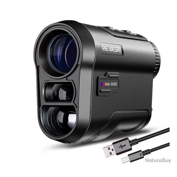 T�l�m�tre laser de golf 600M avec fonction de verrouillage, drapeau et mesure de pente 6x Pr�cision