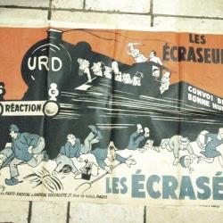 affiche originale 1932 Dukercy urd les &eacute;craseurs Paris front populaire
