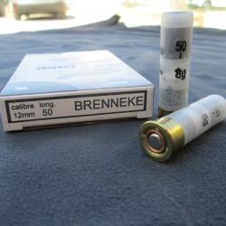 10 Cartouches Cal 12mm a balle Brenneke