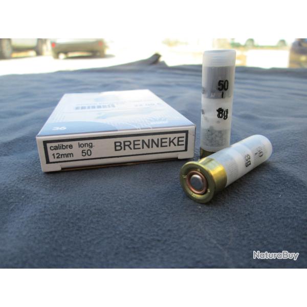 10 Cartouches Cal 12mm a balle Brenneke