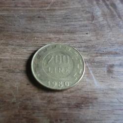 monnaie 200 lire 1980
