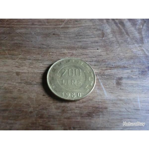 monnaie 200 lire 1980