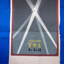 WW2 - Rare affiche originale de 1941 Recrutement E.T.A.- Sign&eacute;e MOLES