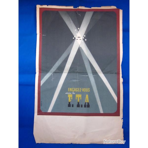 WW2 - Rare affiche originale de 1941 Recrutement E.T.A.- Sign�e MOLES