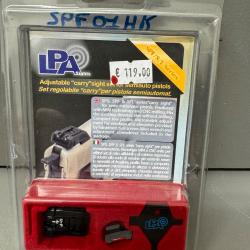 HAUSSE REGLABLE ET GUIDON LPA SPF01HK P30 FIBRE OPTIQUE HECKLER & KOCH  DESTOCKAGE