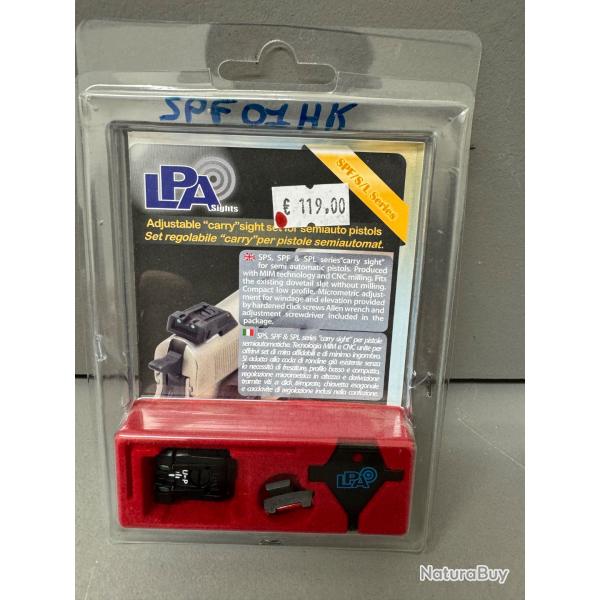 HAUSSE REGLABLE ET GUIDON LPA SPF01HK P30 FIBRE OPTIQUE HECKLER & KOCH  DESTOCKAGE