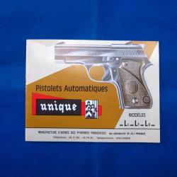 Notice d'origine pistolet Unique mod&egrave;les Lc - Lf - Ld