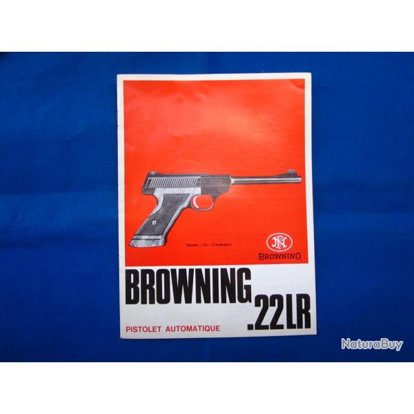 Notice d'origine pistolet Browning 22Lr mod�le tir challenger