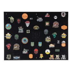 Grand Panneau Velcro pour Collection de Patchs et &Eacute;cussons. Largeur 1m Noir