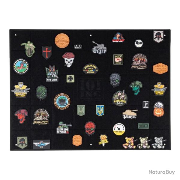 Grand Panneau Velcro pour Collection de Patchs et �cussons. Largeur 1m Noir