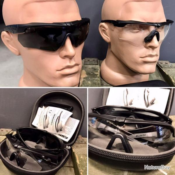 Coffret lunettes balistiques ESS Crossbow 2X Suppressor
