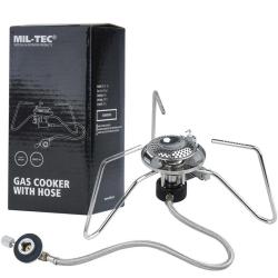 R&eacute;chaud &agrave; gaz pliable Mil-Tec 3500 W avec tuyau flexible et allumage pi&eacute;zo EN417