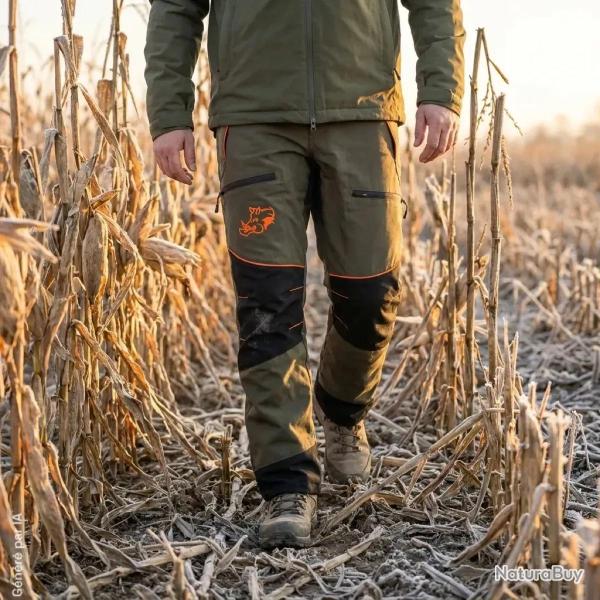 Pantalon de chasse Francital Cerb�re vert anti-ronces L