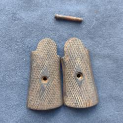Paire de plaquettes + vis pour revolver bulldog