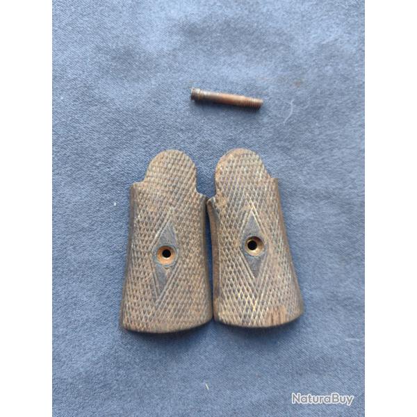 Paire de plaquettes + vis pour revolver bulldog