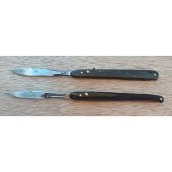 Lot 2 bistouris pliants m&eacute;dicaux anciens XIXe - sign&eacute;s CHARRI&Egrave;RE & BLAISE Paris