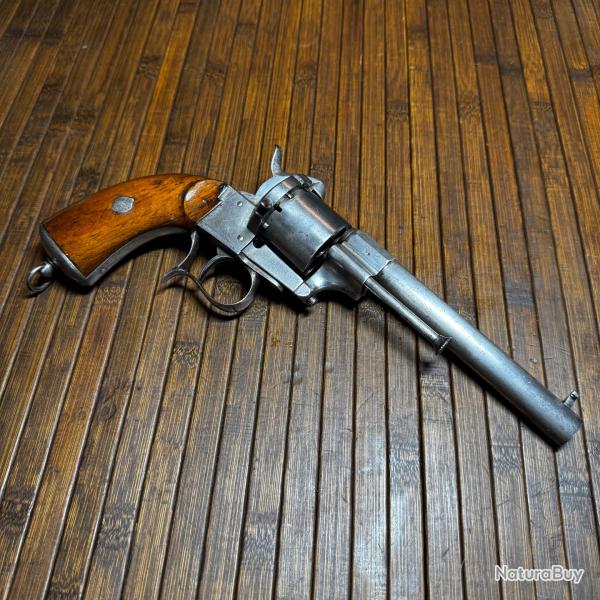 REVOLVER LEFAUCHEUX 1858 TYPE OFFICIER MARINE 12 mm broche