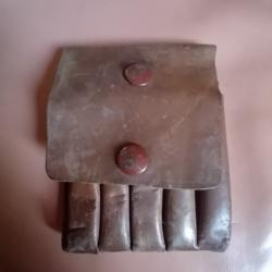 Pochette cuir pour 5 cartouches
