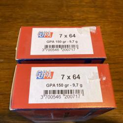 40 munitions GPA cal 7x64 150gr 9,7g