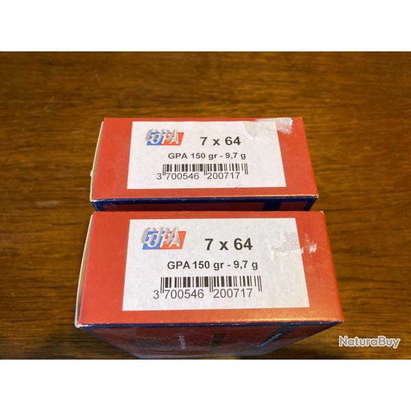 40 munitions GPA cal 7x64 150gr 9,7g