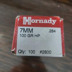 100 Hornady 7mm cal .284 100 gr HP