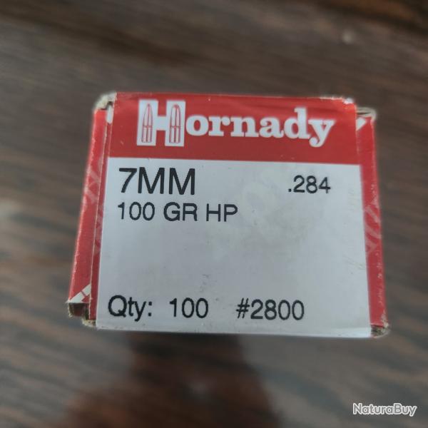 100 Hornady 7mm cal .284 100 gr HP