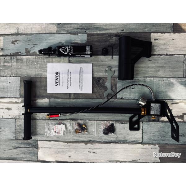 Adaptateur crosse HPA TC68 + Bouteille 0,2L 3000 PSI + pompe PCP