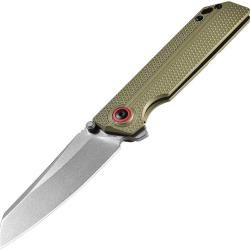 Couteau Oknife XEN-OAL Frame Lock Lame S45VN Manche Aluminium OAL Vert Olive OKNXENOALOG
