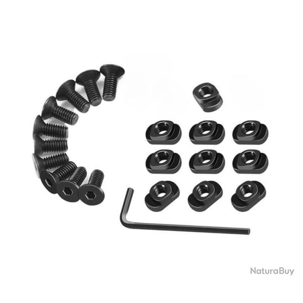Lot de 10 vis M-LOK avec �crous - 1� sans prix de r�serve
