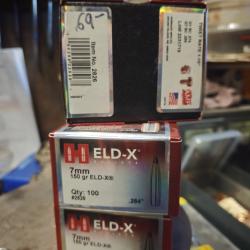 Trois boites d'ogive 7mm ELD-X Hornady