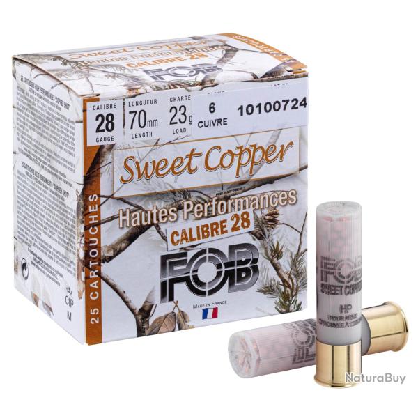Cartouches FOB sweet copper (cuivre) - Cal: 28/70 - 23g - N�6 - par 25