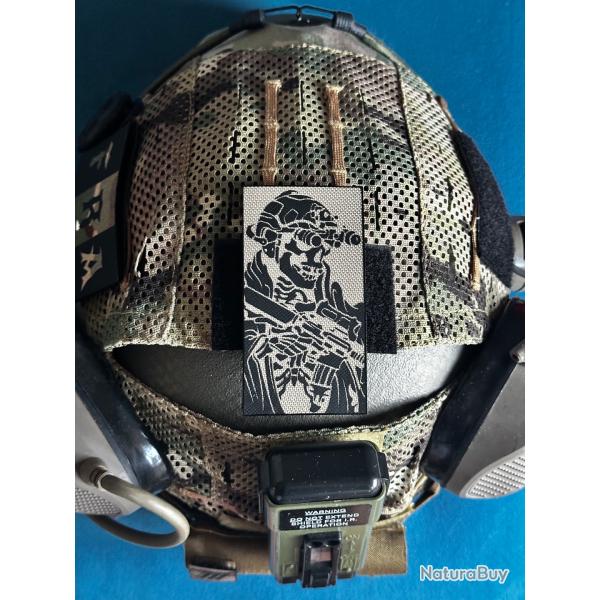 Patch tactique Skeleton Operator NVG - Format Vertical 10x5 cm (100 % Cordura 500D)