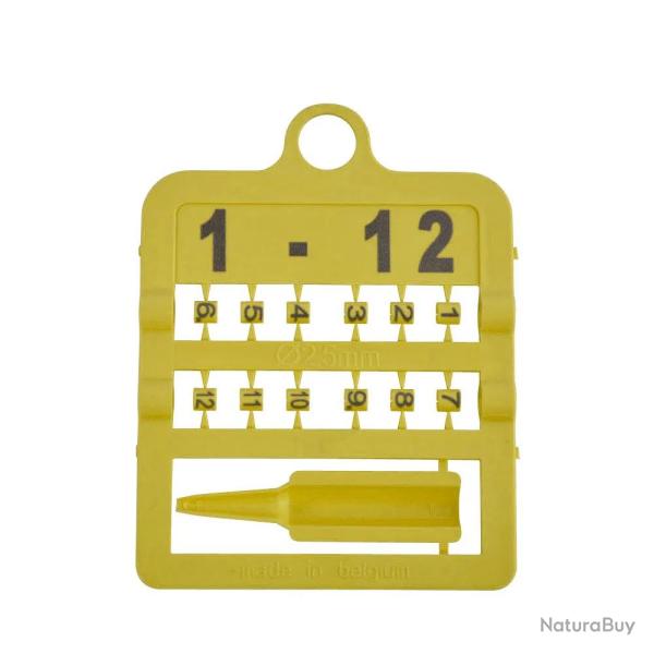 12 Bagues fendues � 4 mm marquage laser - Jaune Jaune