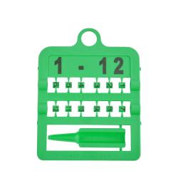 12 Bagues fendues &Oslash; 2,5 mm marquage laser - Verte Vert