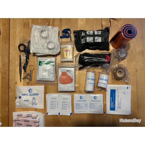 Kit de Premiers Secours Tactique / IFAK Complet - Neuf - Survie, Chasse, Bushcraft, Rando