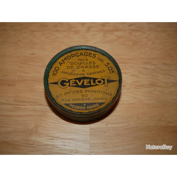 Boite d'amorces GEVELOT 5.05mm poudre noire