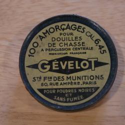 Boite d'amorces GEVELOT amor&ccedil;age 6.45mm
