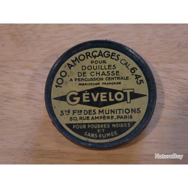 Boite d'amorces GEVELOT amor�age 6.45mm