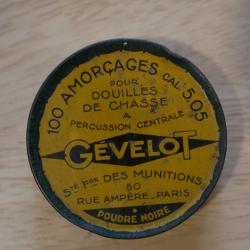 Boite d'amorces GEVELOT 5.05mm poudre noire