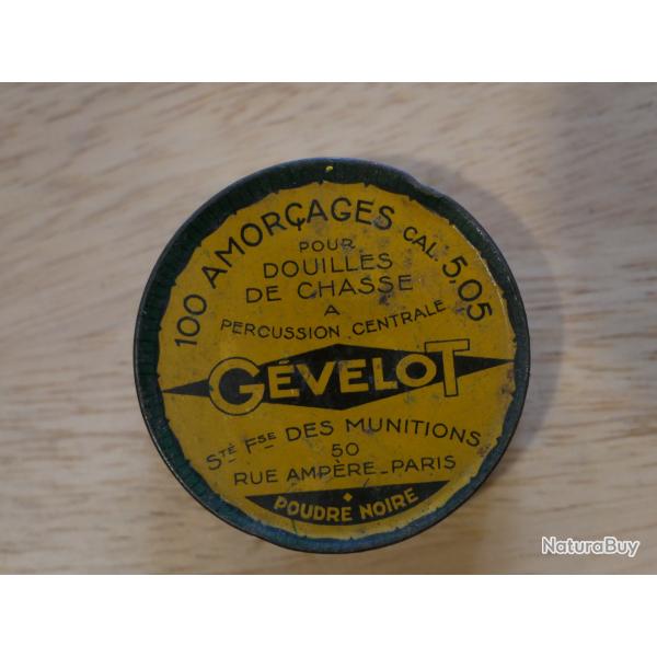 Boite d'amorces GEVELOT 5.05mm poudre noire