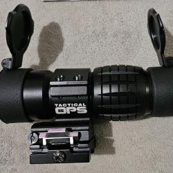 Vis&eacute;e MAGNIFIER BASCULANT FLEXLINE BLACK TACTICAL OPS - Comme neuf