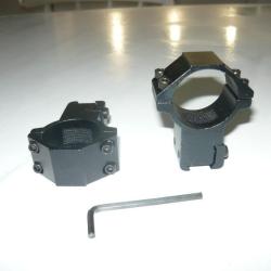Promo !!! Colliers ( Haut ) pour montage lunette de diam&egrave;tre 30 mm pour rail de 11 mm