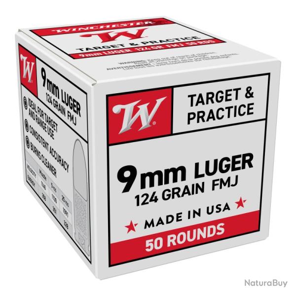 winchester 9mm para super x fmj cartouches munitions carton 1000 9x19 9mm luger