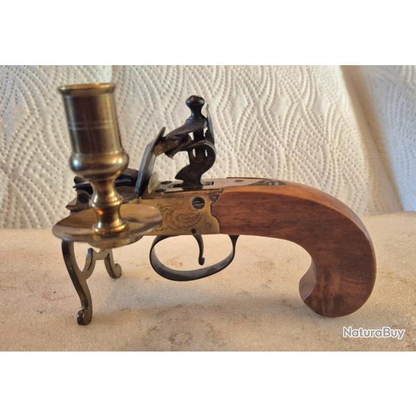 Pistolet briquet a silex replique ann�e 1960/1970 Italien. Superbe �tat comme neuf fonctionnel