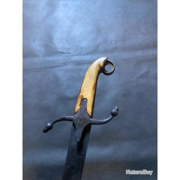 SABRE � L'ORIENTALE SHAMSHIR � MAMELOUK � NAPOL�ONIEN D�BUT XIXe PI�CE DE COLLECTION RARE IVOIRE