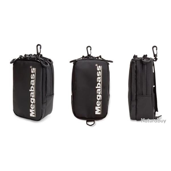 Pochette Megabass Mobile Pouch II Black / White 180 x 105 x 65mm