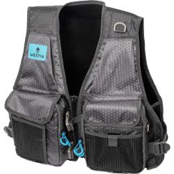 Gilet de p&ecirc;che Westin W4 HD Fishing Vest Titanium Grey Taille unique 51 x 53 x 6,5cm